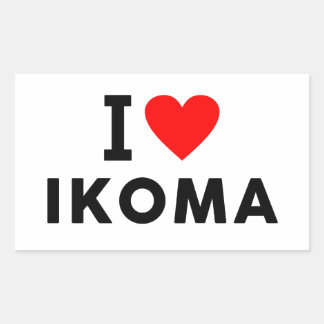 Pegatina Rectangular Ikoma Japón ciudad del amor corazón como viajar