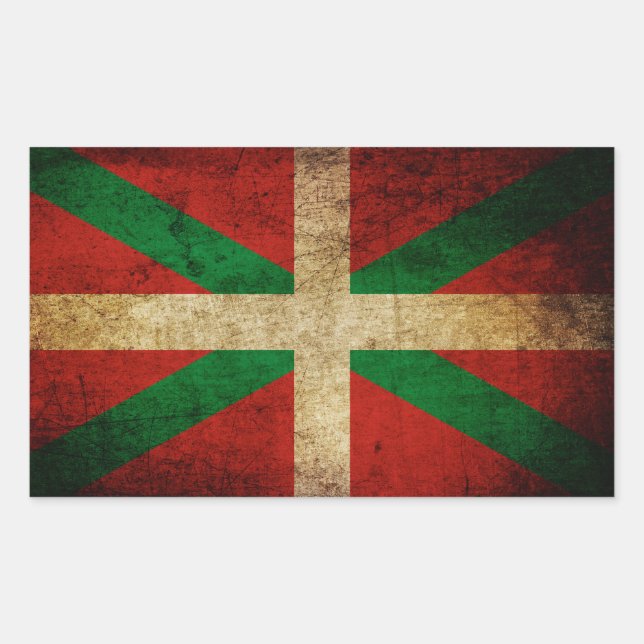 Pegatina Rectangular Ikurriña antigua (Anverso)