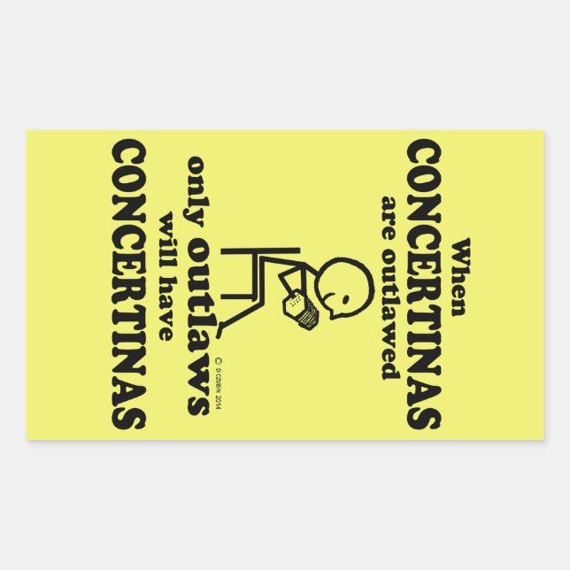 Pegatina rectangular ilegal de conciertos (Anverso)