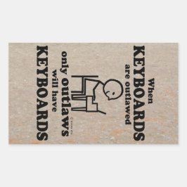 Pegatina rectangular ilegal de teclado