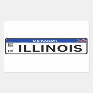 Pegatina Rectangular Illinois Mercosur