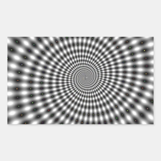 Pegatina Rectangular Ilusión óptica (Anverso)