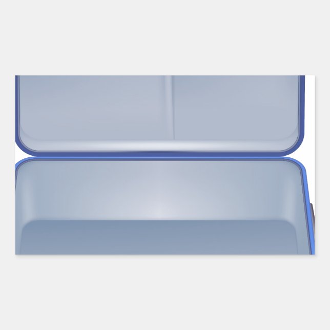 Pegatina Rectangular Ilustracion de maleta vacía (Anverso)
