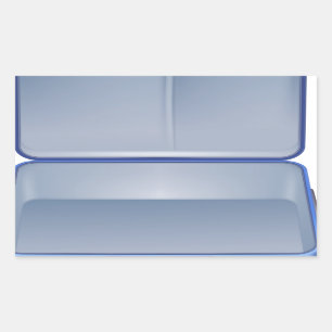 Pegatina Rectangular Ilustracion vacío de la maleta
