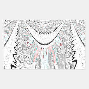 Pegatina Rectangular Ilustracion vectorial de colores cálidos y suaves