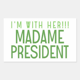 PEGATINA RECTANGULAR I'M WITH HER!!!