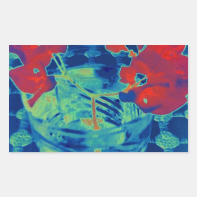 Pegatina Rectangular imagen de bougainville (Anverso)