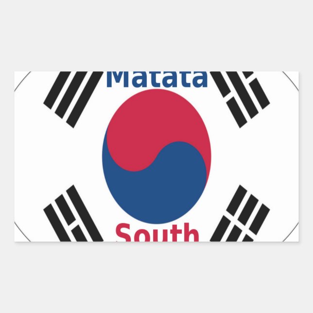 Pegatina Rectangular Imagen de Hakuna Matata en Corea del Sur (Anverso)