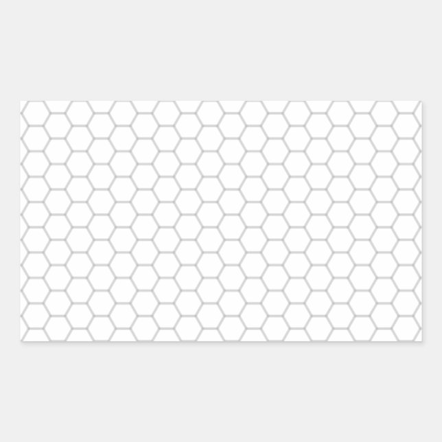 Pegatina Rectangular Imagen de Honeycomb (Anverso)
