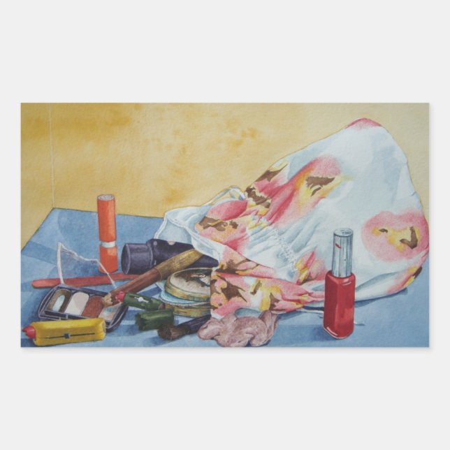 Pegatina Rectangular imagen original de la vida útil de la bolsa de maq (Anverso)