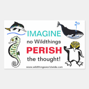 Pegatina Rectangular IMAGINA - Activista animal - Naturaleza - Ecología