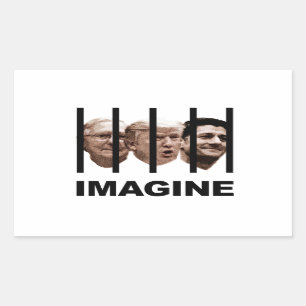 Pegatina Rectangular Imaginen a Trump, McConnell y Ryan tras las rejas