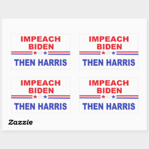 Pegatina Rectangular Impear a Biden luego Harris