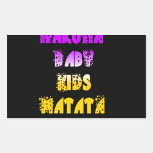 Pegatina Rectangular Impresión artística Hakuna Matata