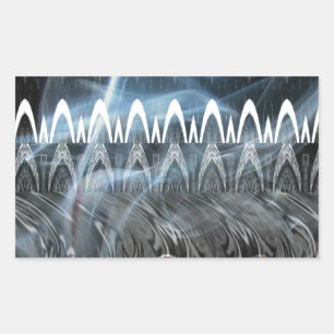 Pegatina Rectangular Impresión de arte abstracto asombroso