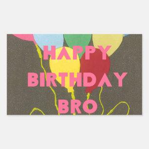 Pegatina Rectangular Impresión de arte de cumpleaños feliz