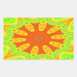 Pegatina Rectangular Impresión de arte de estilo samba