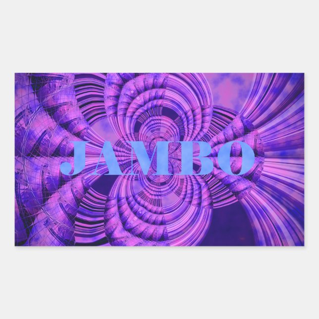 Pegatina Rectangular Impresión de arte de Hakuna Cósmica (Anverso)