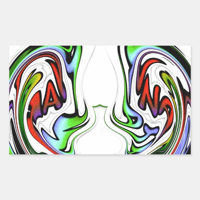 Pegatina Rectangular Impresión de arte de hakuna matata asombrosa (Anverso)