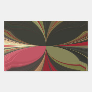 Pegatina Rectangular Impresión de arte Edgy Earth Kaleidoscope