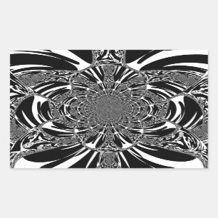 Pegatina Rectangular Impresión de arte en Cebra Cebra Kaleidoscope