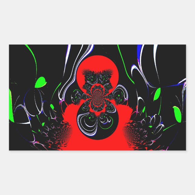 Pegatina Rectangular Impresión de fluidos en Kaleidoscope (Anverso)