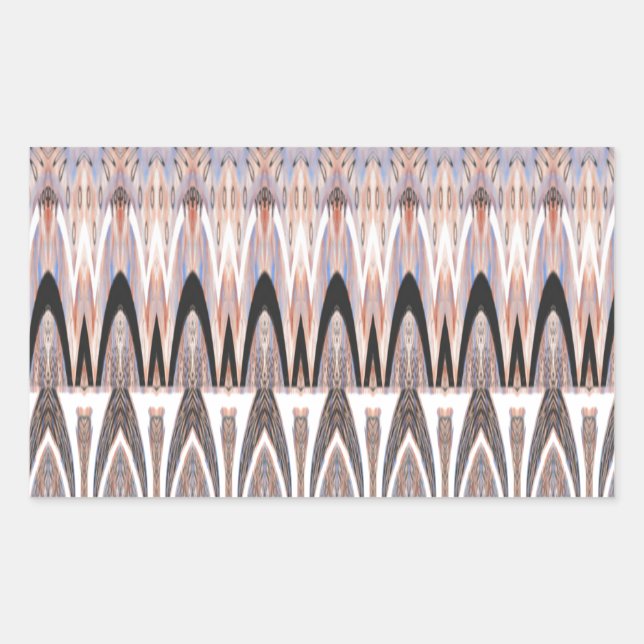 Pegatina Rectangular Impresión de patrones abstractos increíbles (Anverso)