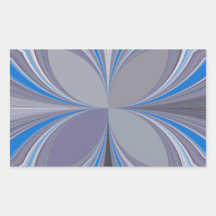 Pegatina Rectangular Impresión de texturas de puntos de polka gris azul