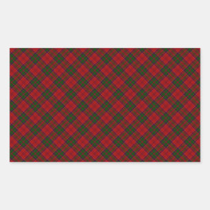 Pegatina Rectangular Impresión diseñada por Grant Clan Tartan