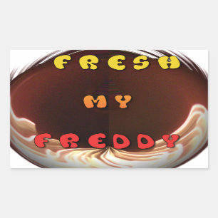 Pegatina Rectangular Impresión fresca de mi Freddy Art