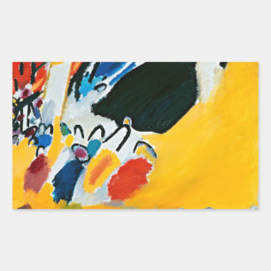 Pegatina Rectangular Impresión III Concierto Pintura Abstracta de Kandi