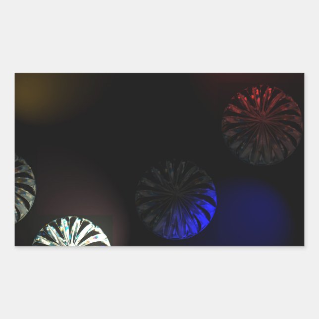 Pegatina Rectangular Impresora virtual de color (Anverso)