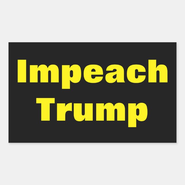 Pegatina Rectangular Impugnar al presidente Trump contra Donald Trump P (Anverso)