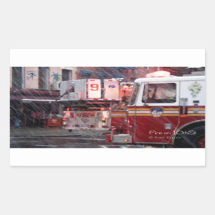 Pegatina Rectangular Incendio en 10.º ST
