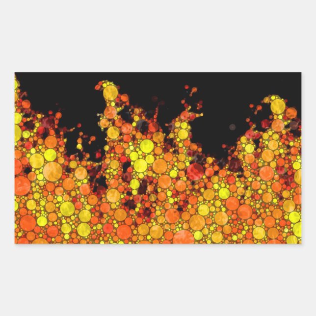 Pegatina Rectangular Incendios en negro de Guay (Anverso)