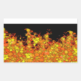 Pegatina Rectangular Incendios en negro de Guay