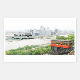 Pegatina Rectangular Incline Duquesne en Pittsburgh Pennsylvania