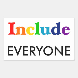 Pegatina Rectangular Incluir a todos - Conciencia sobre la neurodiversi