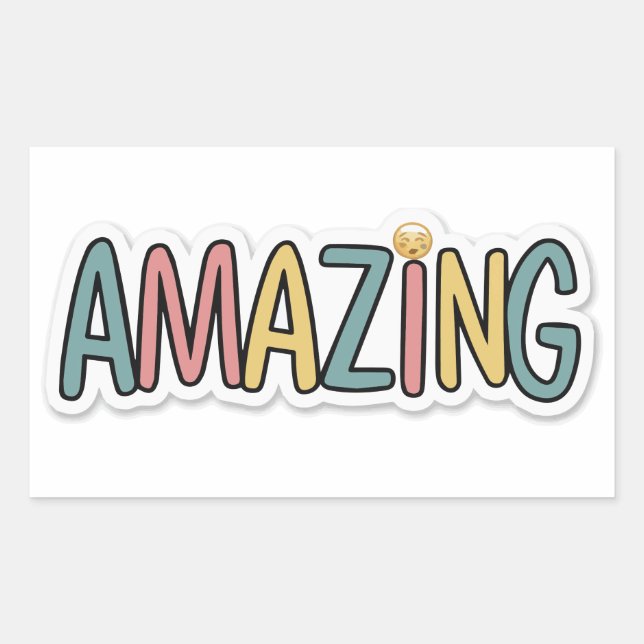 Pegatina Rectangular Increíble (Anverso)