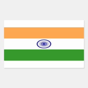 Pegatina Rectangular India IN