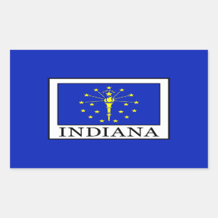 Pegatina Rectangular Indiana