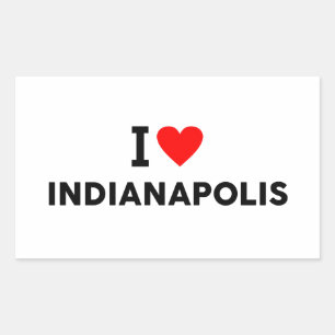 Pegatina Rectangular Indianápolis Estados Unidos america EE. UU. amor c