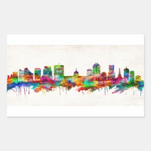 Pegatina Rectangular Indianapolis Indiana Skyline