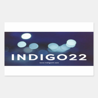 Pegatina Rectangular índigo22