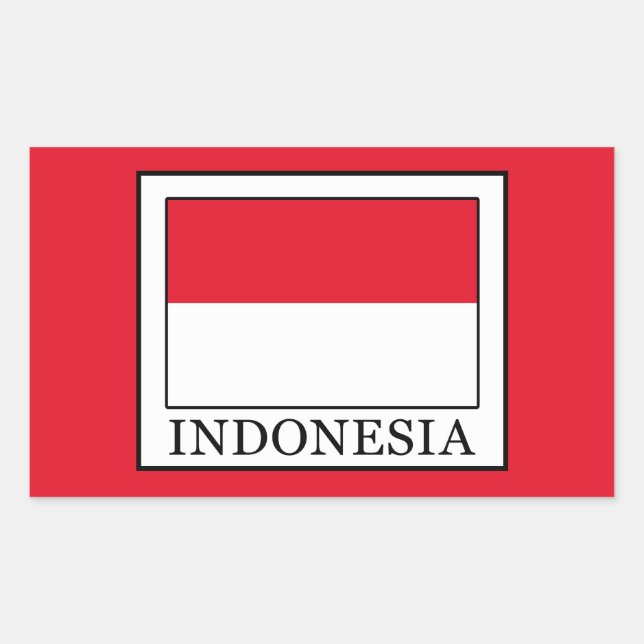 Pegatina Rectangular Indonesia (Anverso)