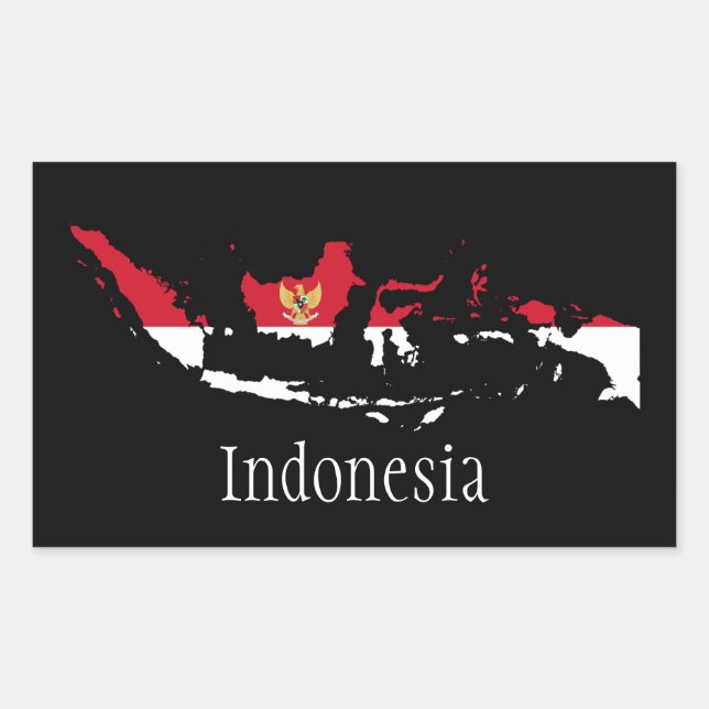 Pegatina Rectangular Indonesia (Anverso)