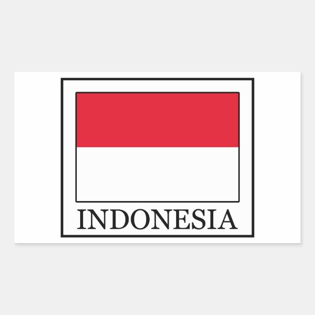 Pegatina Rectangular Indonesia (Anverso)