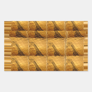 Pegatina Rectangular Infinity Golden Giraffe Animal Motiart Print