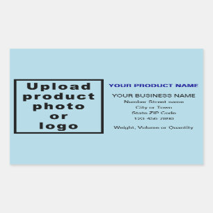 Pegatina Rectangular Información mínima sobre productos empresariales e