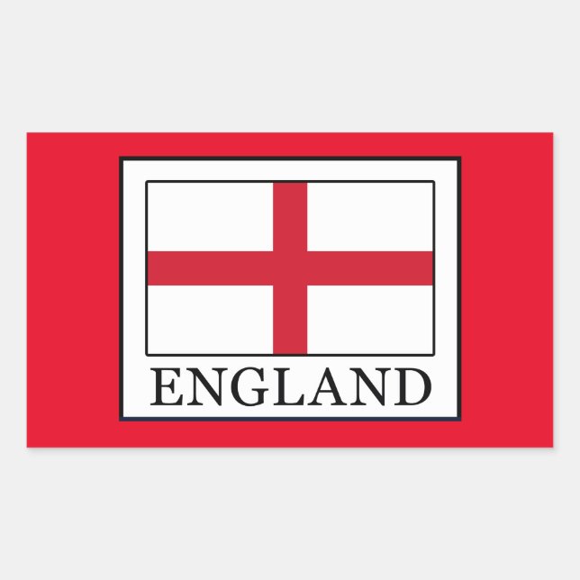 Pegatina Rectangular Inglaterra (Anverso)